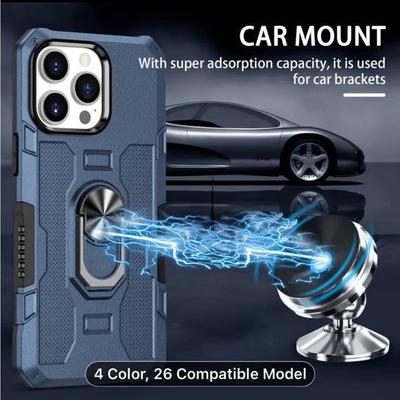 Apple iPhone Phone Case Magnetic 360* Rotating Ringstand Unisex Army Green - Picture 4 of 6